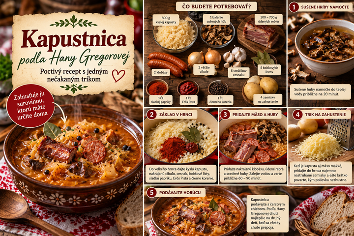 Hana Gregorová - recept na kapustnicu